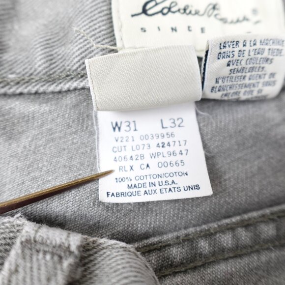 Vintage 90s USA Eddie Bauer Jeans Men's 30x31 Tapered Leg 100% Cotton - Picture 4 of 11